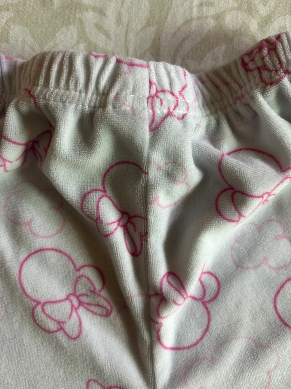 Disney Pink and White Minnie Mouse Pajama Set